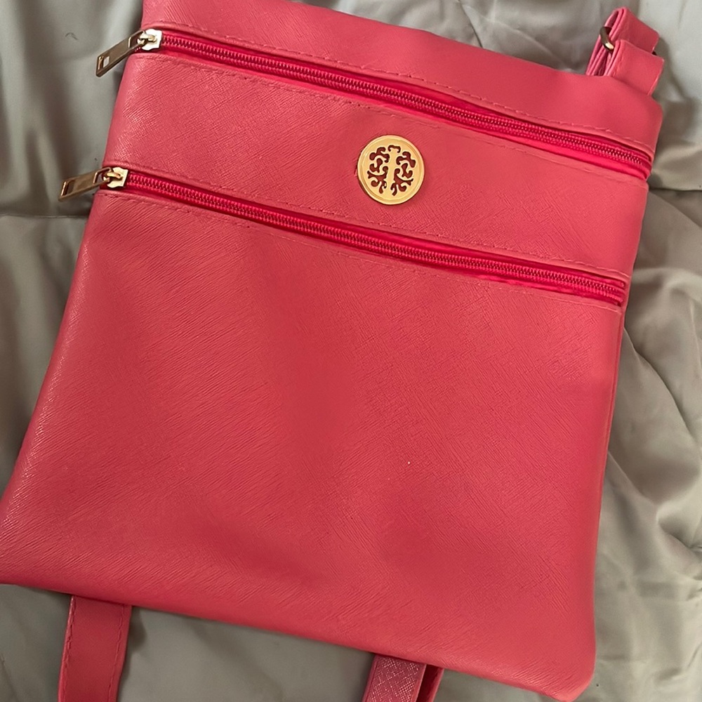 Pink cross over bag